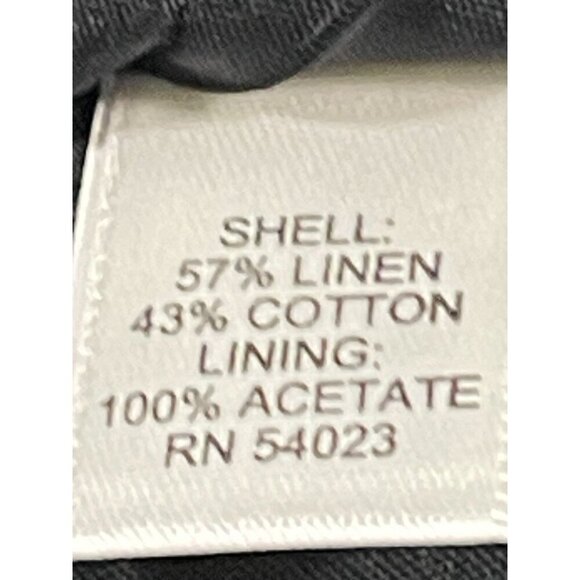 Banana Republic Black Textured Linen Blend Pleated A-Line Skirt SIZE-4 PETITE - Picture 3 of 6